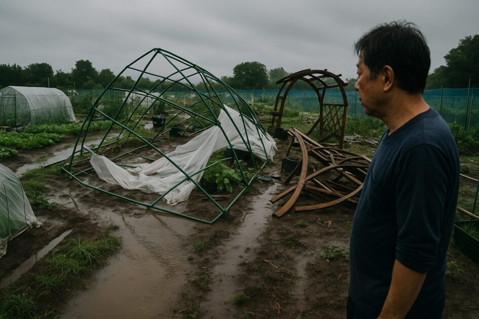 シェア畑のトラブル|台風・豪雨・猛暑・低温