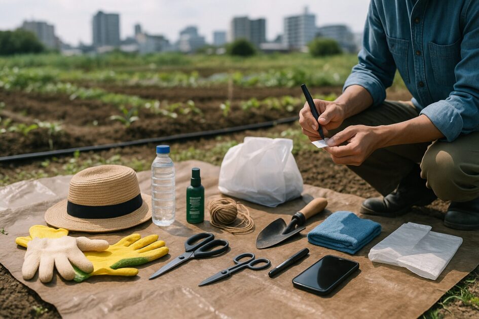 東京のシェア畑の利用の流れと「初日の持ち物」