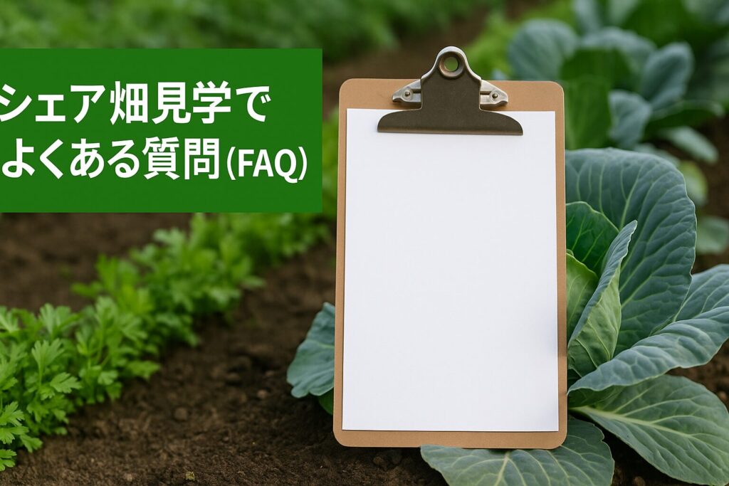シェア畑見学でよくある質問(FAQ)