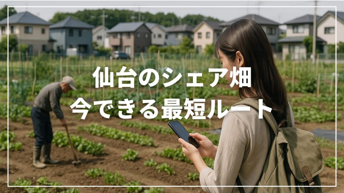 仙台のシェア畑｜今できる最短ルート（空き状況の追い方と代替案）
