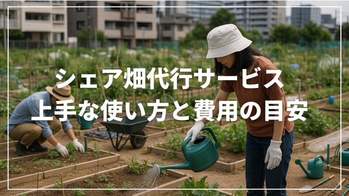 忙しくても続くシェア畑｜代行サービスの上手な使い方と費用の目安