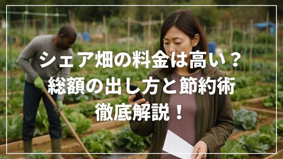 シェア畑の料金は高い？総額の出し方と節約術を徹底解説！