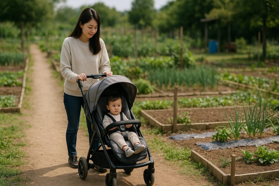 シェア畑の子連れ利用｜安全動線の設計（ベビーカー対応・園路幅）