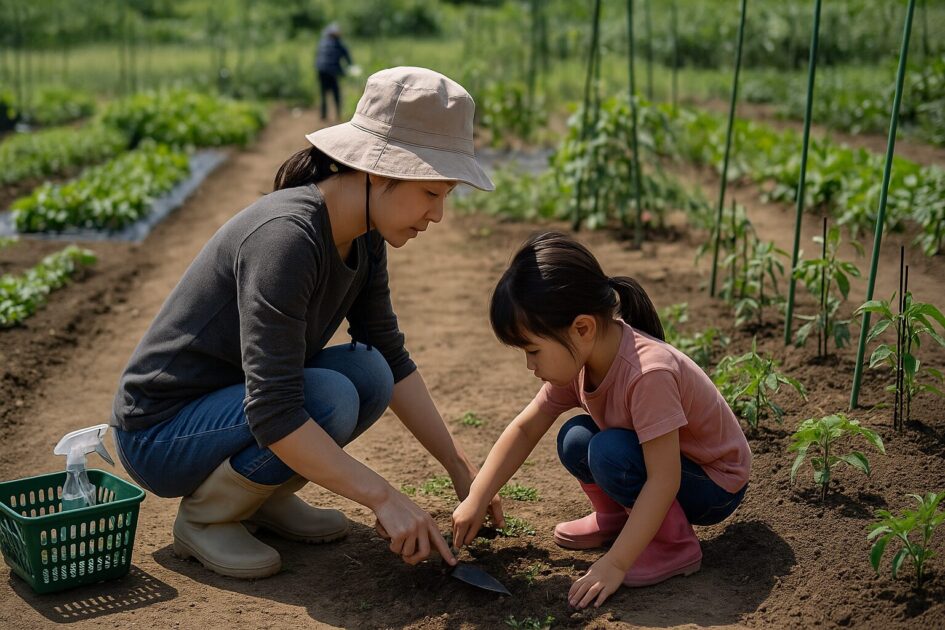 シェア畑の子連れ利用の現地オペレーション（導入〜撤収）