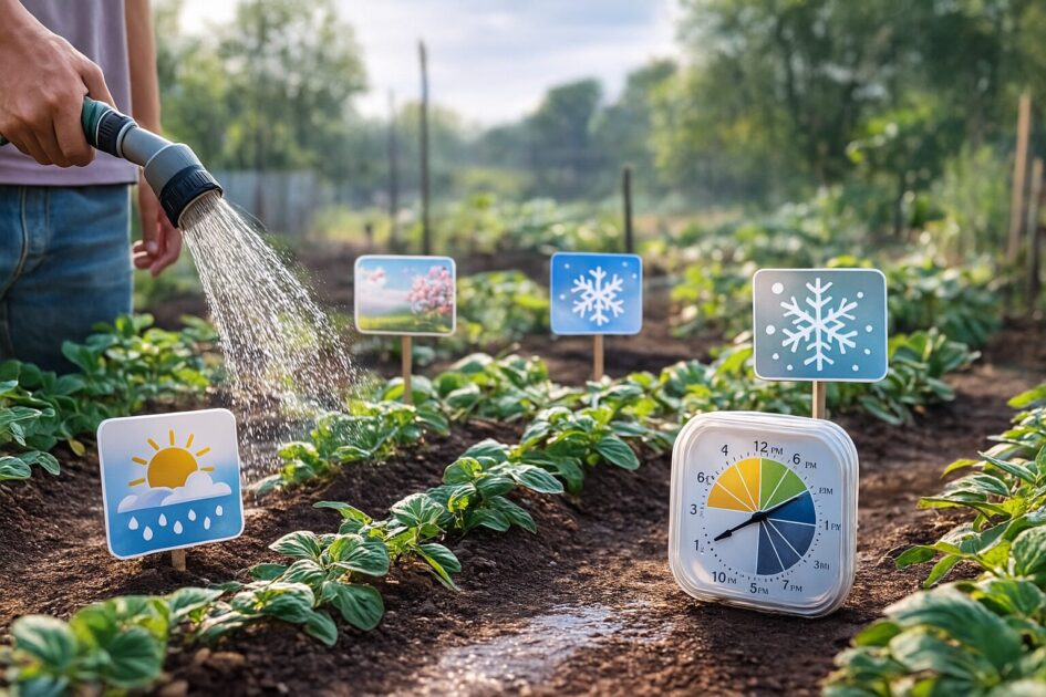 家庭菜園・貸し農園｜季節・天気で変わる水やり頻度と時間帯の目安