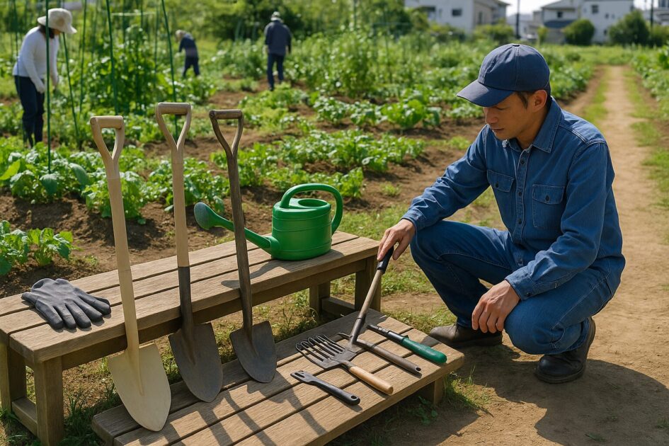 シェア畑道具貸出ラインナップと園ごとの違い