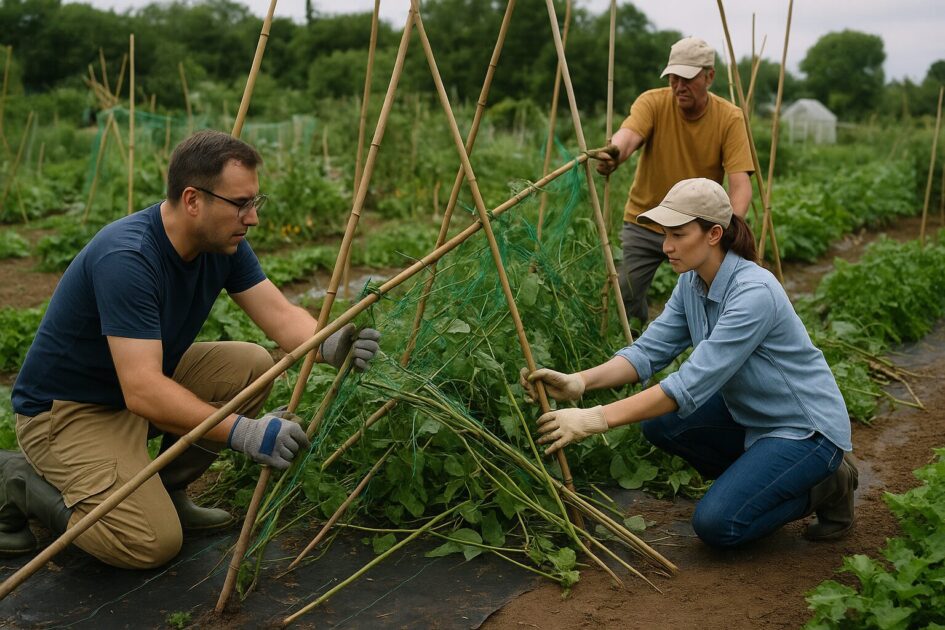 貸し農園倒伏・支柱破損の復旧｜「立て直す」「減らす」「支える」の3つで考える