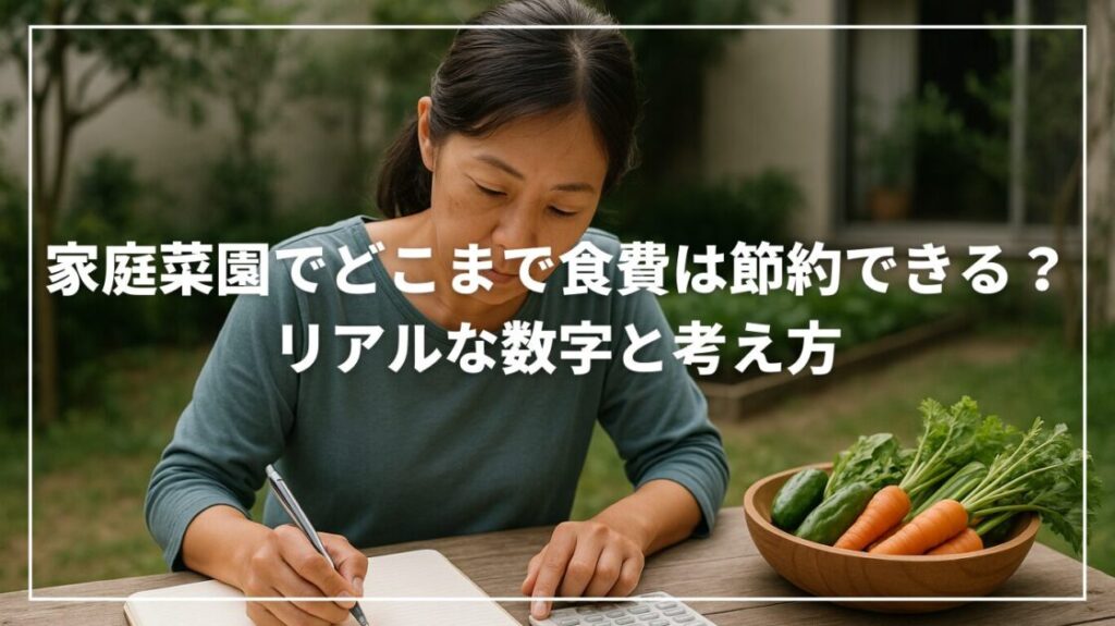 家庭菜園でどこまで食費は節約できる？リアルな数字と考え方
