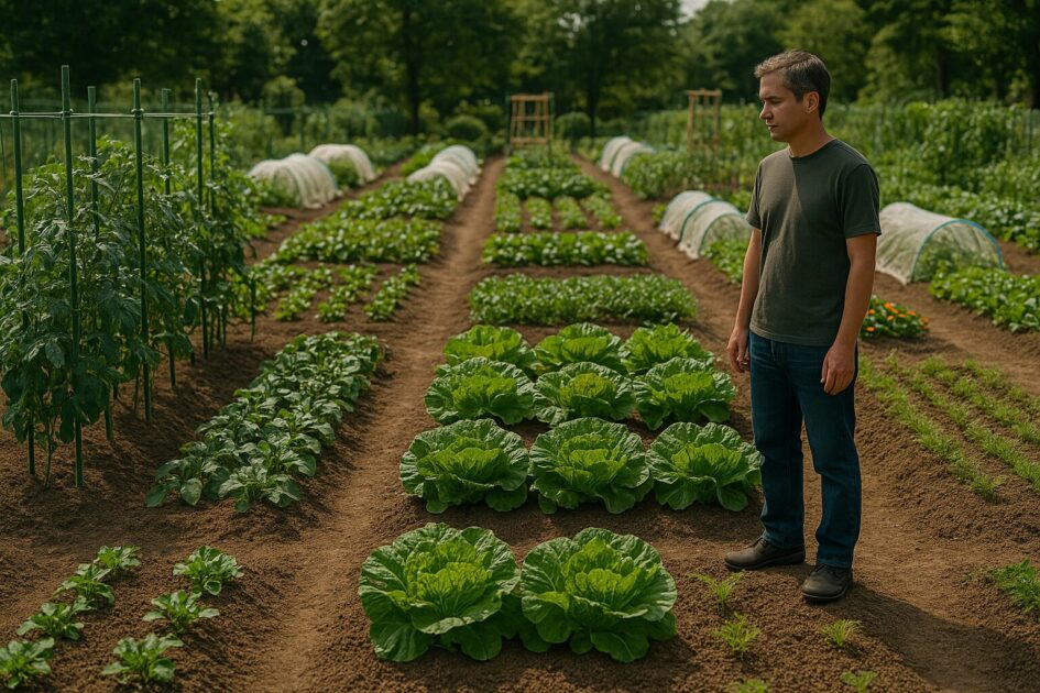 区画面積の目安と作付けモデル（果菜・葉物・根菜）