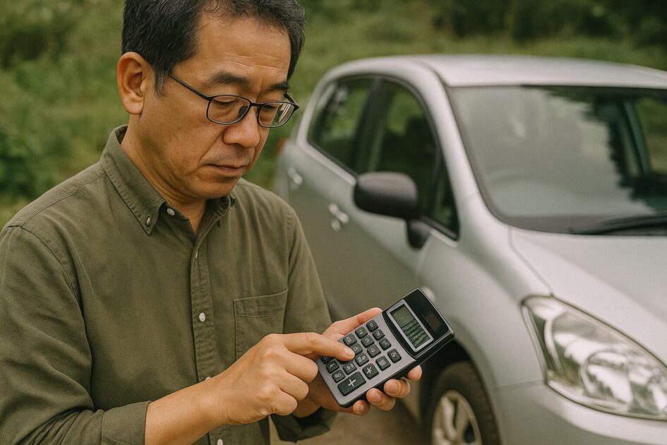 貸し農園交通費計算｜自動車の即算テンプレ（頻度×距離×燃費）