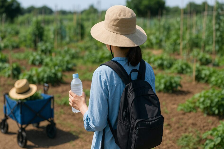貸し農園猛暑日の持ち物“最小セット”と軽量化