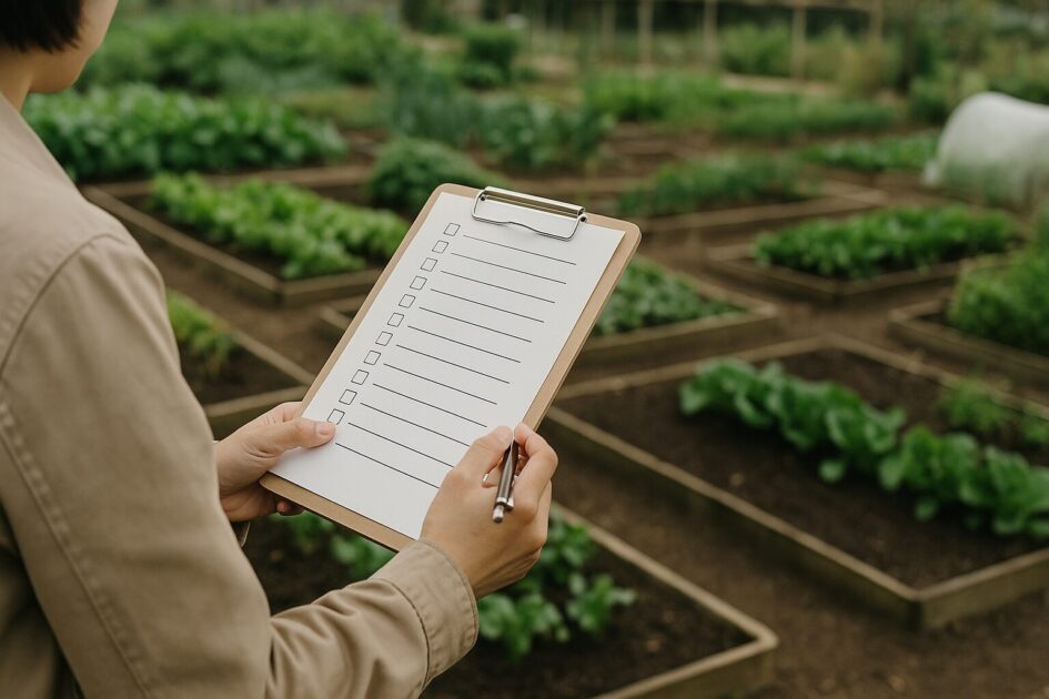 貸し農園混雑うるさい|見学チェックリスト（現地で1枚）