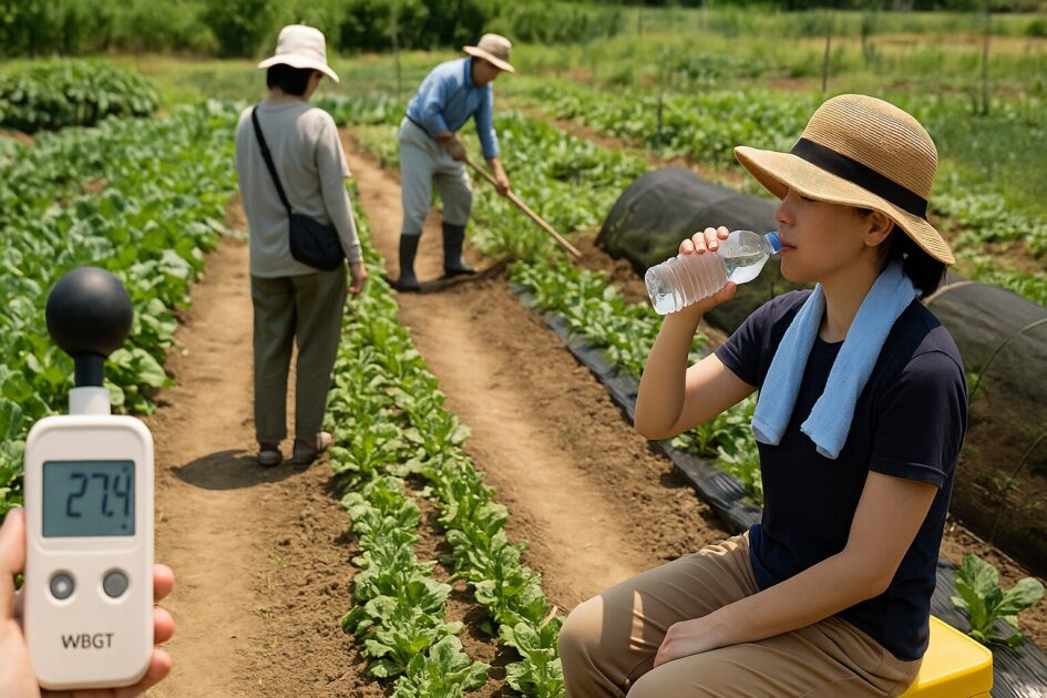 貸し農園の猛暑対策｜WBGT暑さ指数で時間を決め、“短時間×こまめ休憩”