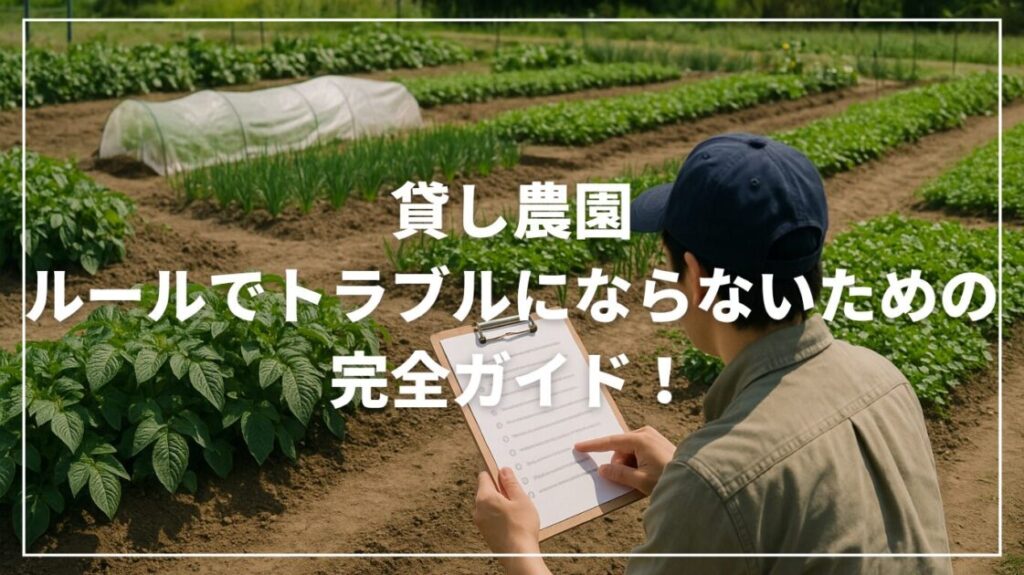 貸し農園のルールでトラブルならないための完全ガイド！