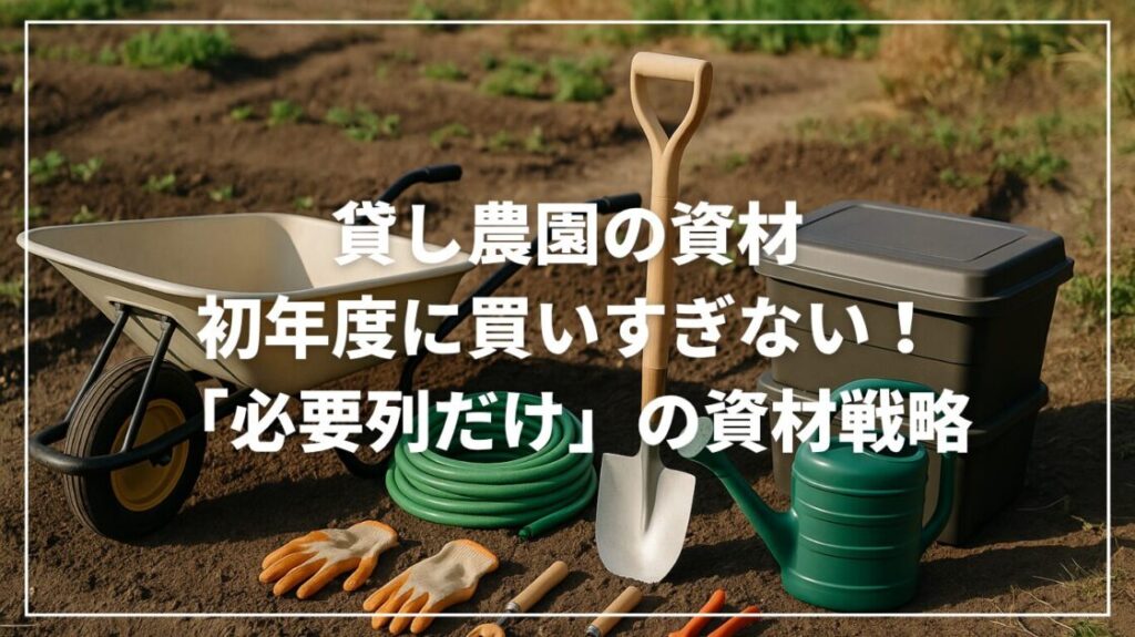 貸し農園の資材は初年度に買いすぎない！「必要列だけ」の資材戦略