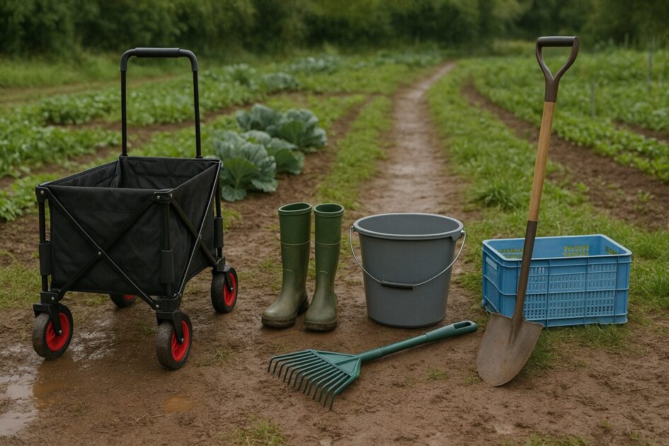 貸し農園の雨上がりにあると便利なアイテム