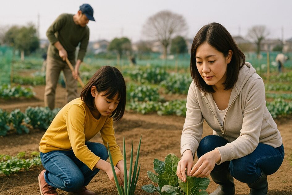 貸し農園家族分担運用の基本設計（3パターン）