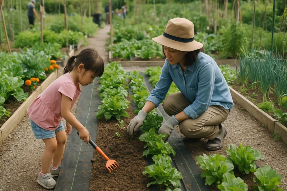 どもの畑手伝い｜貸し農園・シェア畑での実例とレイアウトサンプル