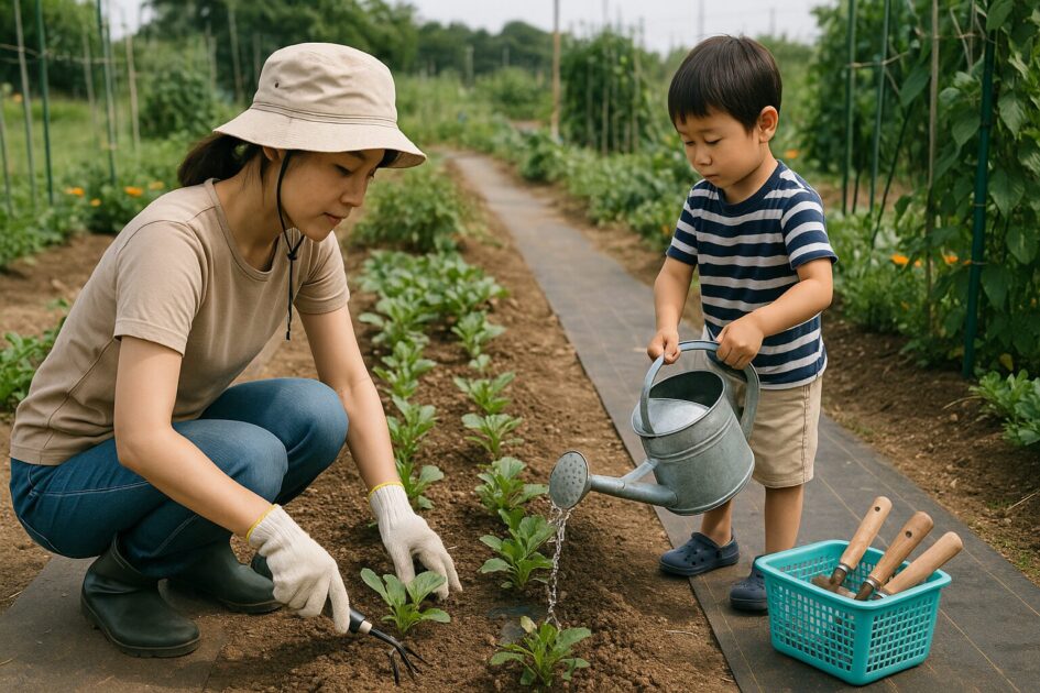 子ども畑の待ち時間ゼロにする畝・道具・動線の配置術