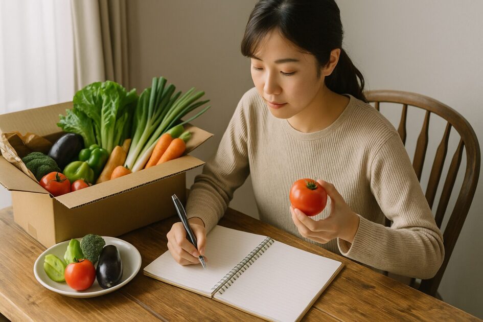 有機野菜セット取り寄せ｜味の基準の作り方（3回法）と記録テンプレ