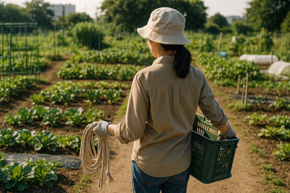 貸し農園収穫日の安全ルーティン（到着前→撤収）