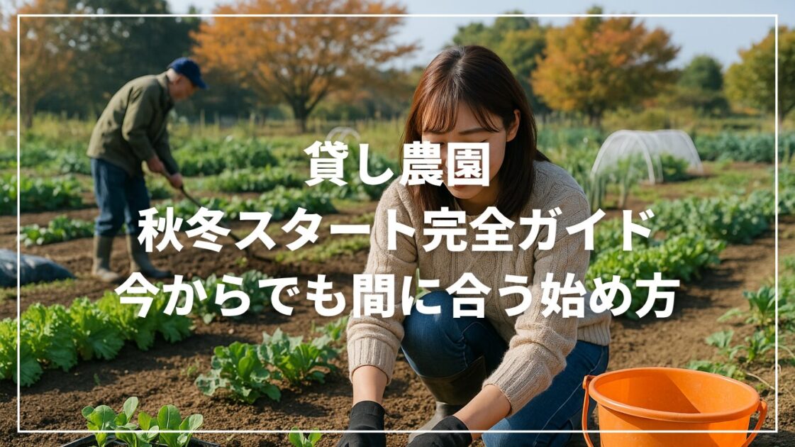 貸し農園秋冬スタート完全ガイド｜今からでも間に合う始め方