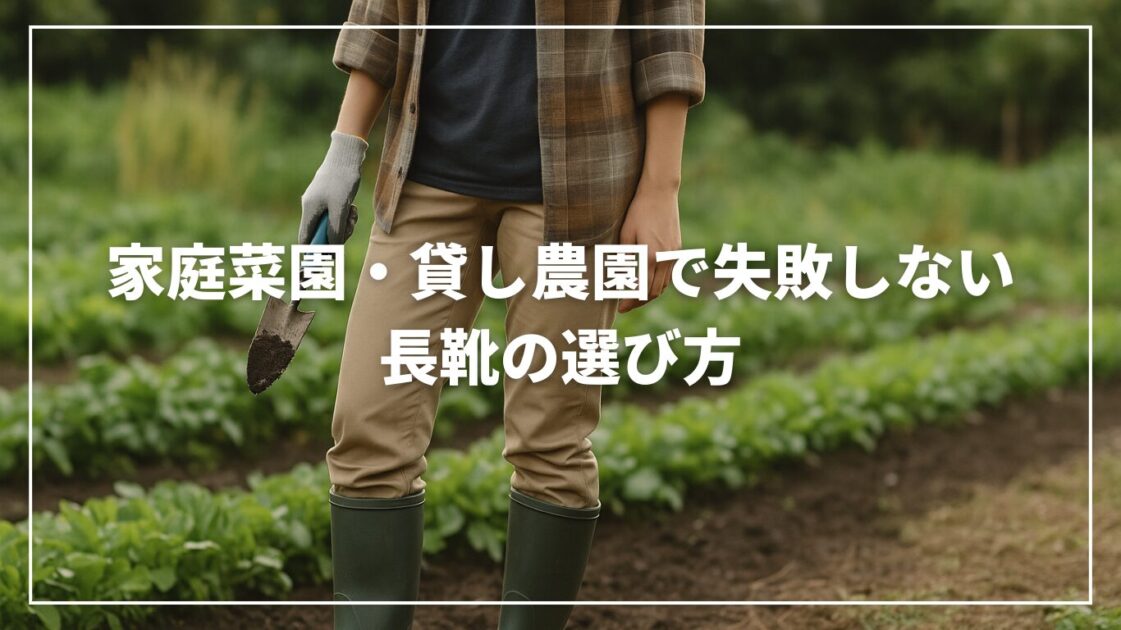 家庭菜園・貸し農園で失敗しない長靴の選び方