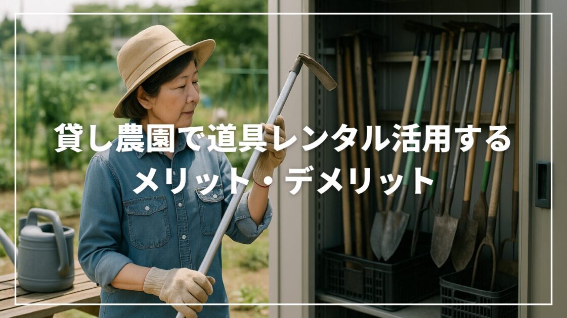 貸し農園で道具レンタルを活用するメリット・デメリット