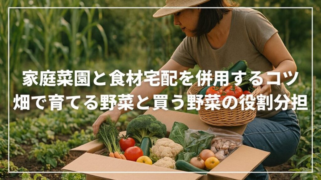 家庭菜園と食材宅配を併用するコツ｜畑で育てる野菜と買う野菜の役割分担
