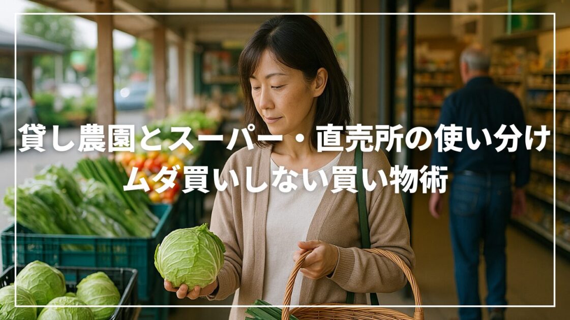 貸し農園とスーパー・直売所の使い分け｜ムダ買いしない買い物術