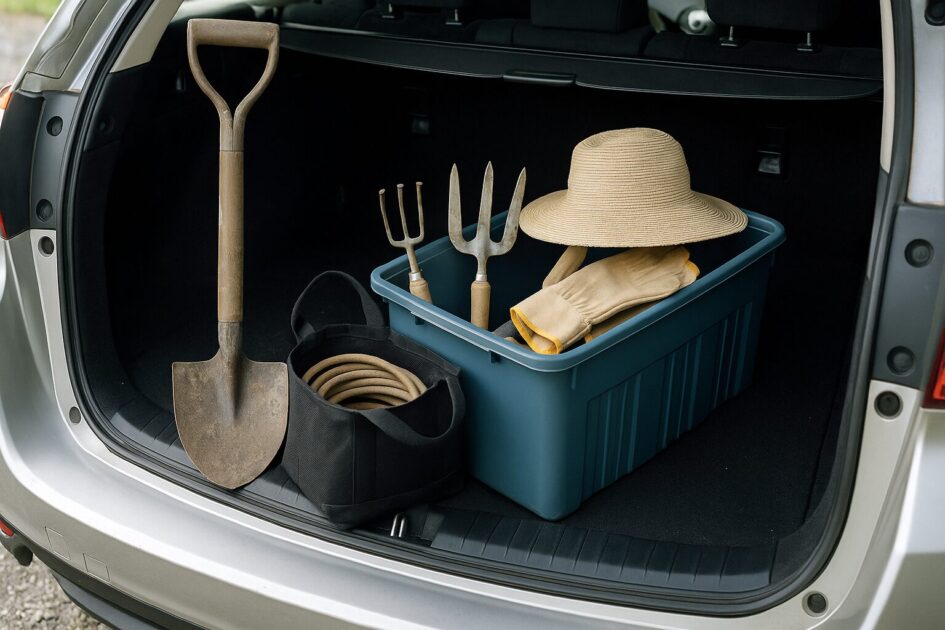 車で通う人の道具保管｜トランクを「畑ベース」にする