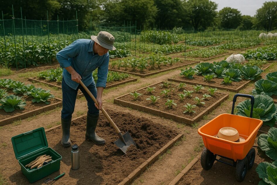 貸し農園であると便利なアイテム（区画サイズと手間を整える）