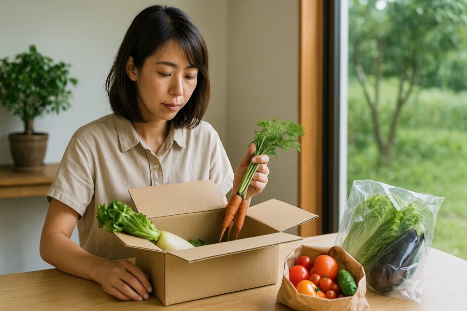 まずは「畑で育てる野菜」と「宅配で頼む野菜」を分けて考える
