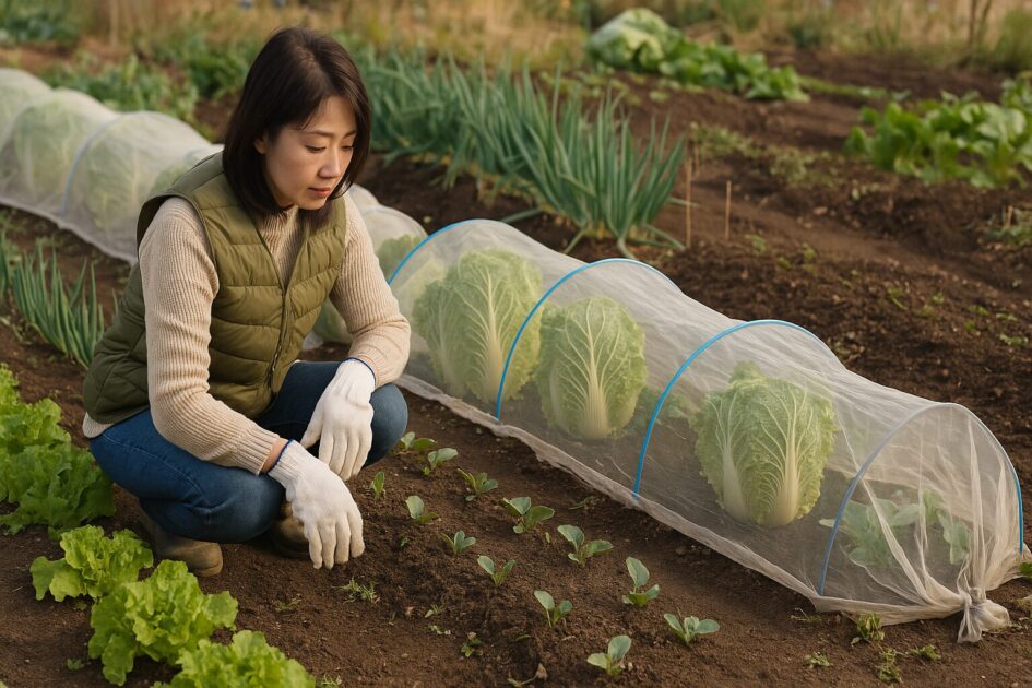秋冬シーズンの10㎡作付けモデルとローテーション