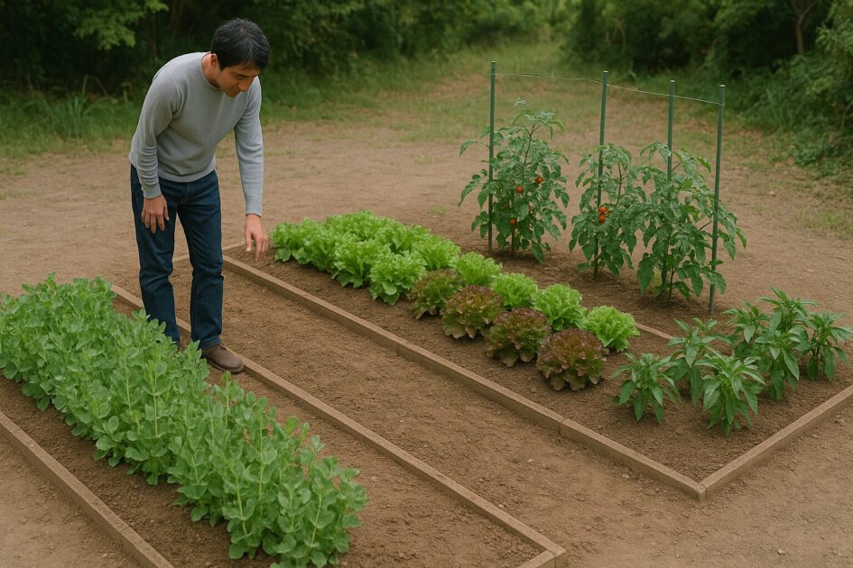 10㎡を想定した「週末菜園」区画プラン例