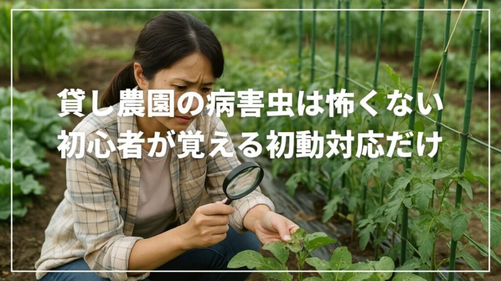 貸し農園の病害虫は怖くない｜初心者が覚える初動対応だけ