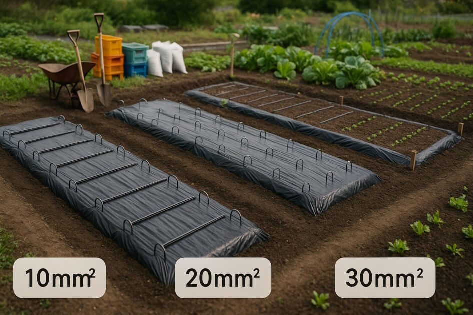 貸し農園の資材｜ケース別の型（10㎡・20㎡・30㎡の最小構成）
