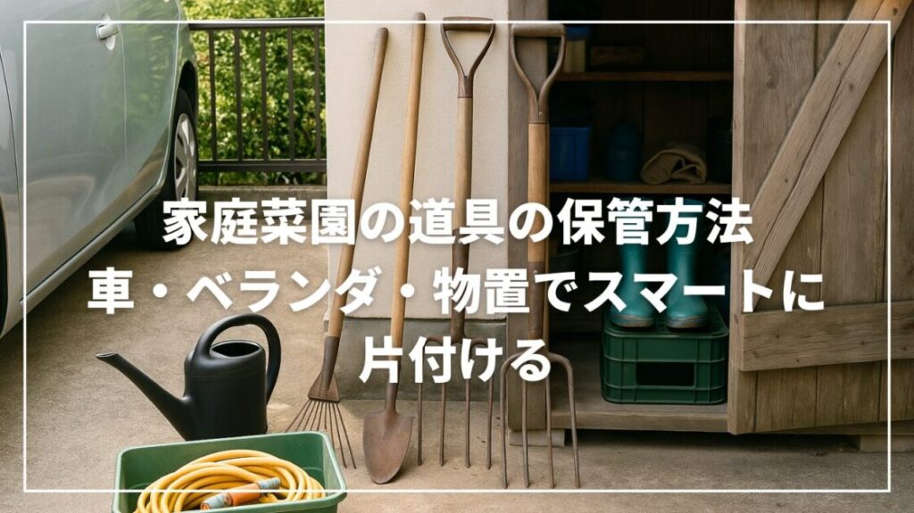 家庭菜園の道具の保管方法｜車・ベランダ・物置でスマートに片付ける