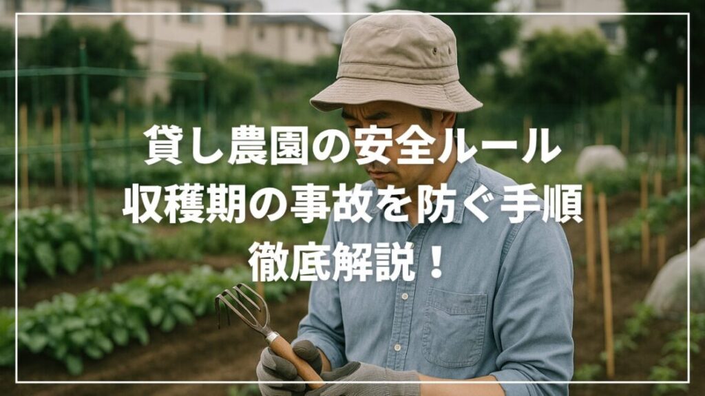 貸し農園の安全ルール｜収穫期の事故を防ぐ手順を徹底解説！