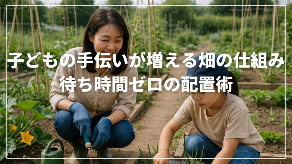 子どもの手伝いが増える畑の仕組み｜待ち時間ゼロの配置術
