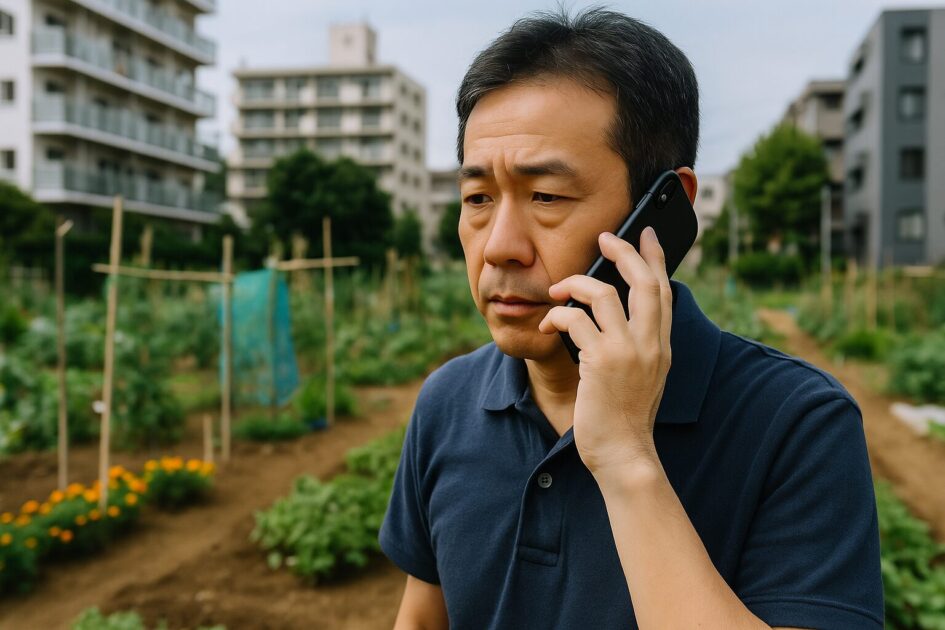 電話での「貸し農園見学したいのですが…」の言い回し文例