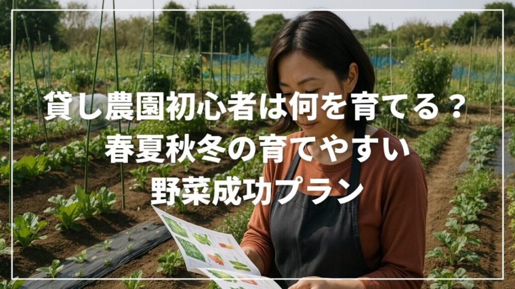 貸し農園初心者は何を育てる？春夏秋冬の育てやすい野菜成功プラン