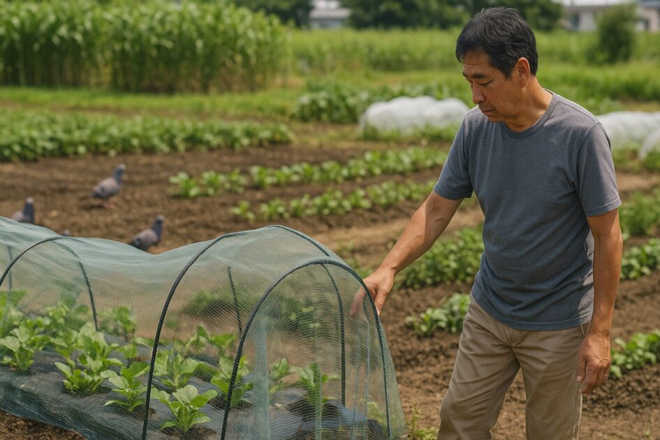 貸し農園防鳥ハト・小鳥対策｜芽出し期・苗の植え付け期が勝負