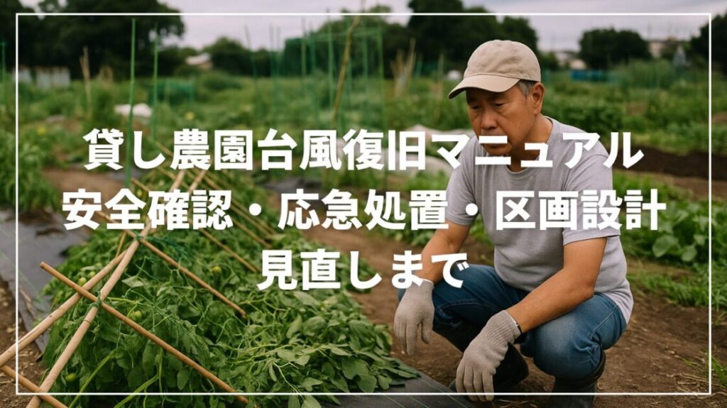 貸し農園台風復旧マニュアル｜安全確認・応急処置・区画設計の見直しまで