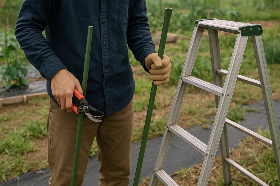 貸し農園で使用する刃物・支柱・脚立｜ケガを防ぐ安全な基本操作