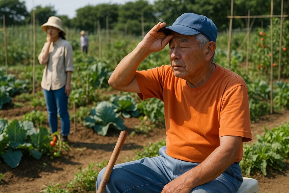 貸し農園の猛暑対策｜現地オペ：合図で休む／中止する（暑さレベル別）