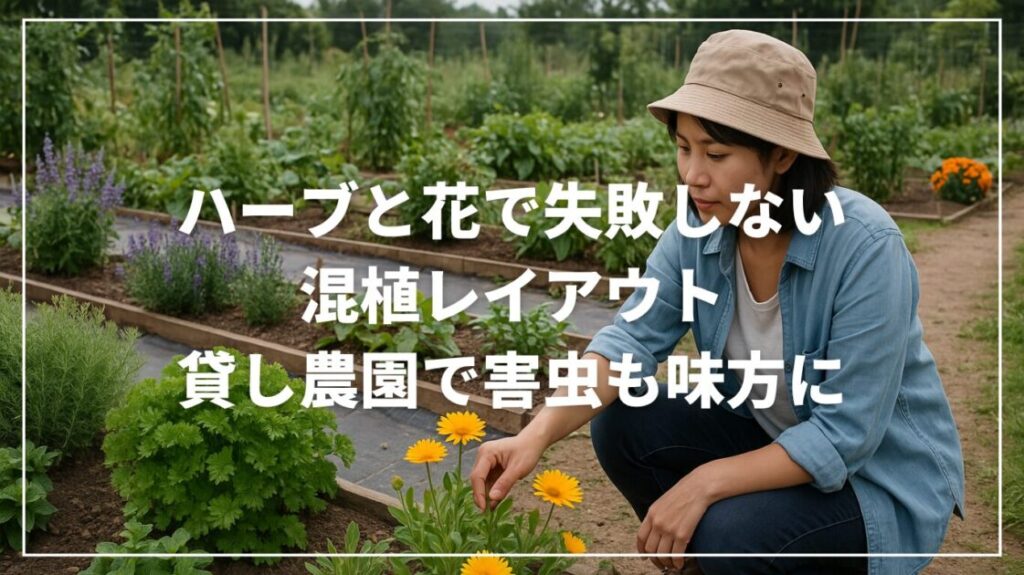 ハーブと花で失敗しない混植レイアウト｜貸し農園で害虫も味方に
