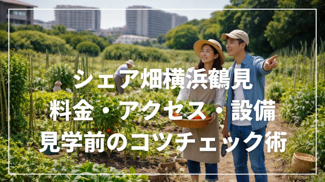 シェア畑横浜鶴見の料金・アクセス・設備｜見学前のコツチェック術