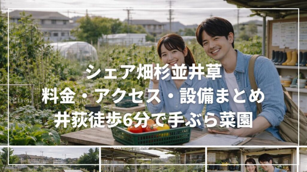 シェア畑杉並井草の料金・アクセス・設備まとめ｜井荻徒歩6分で手ぶら菜園