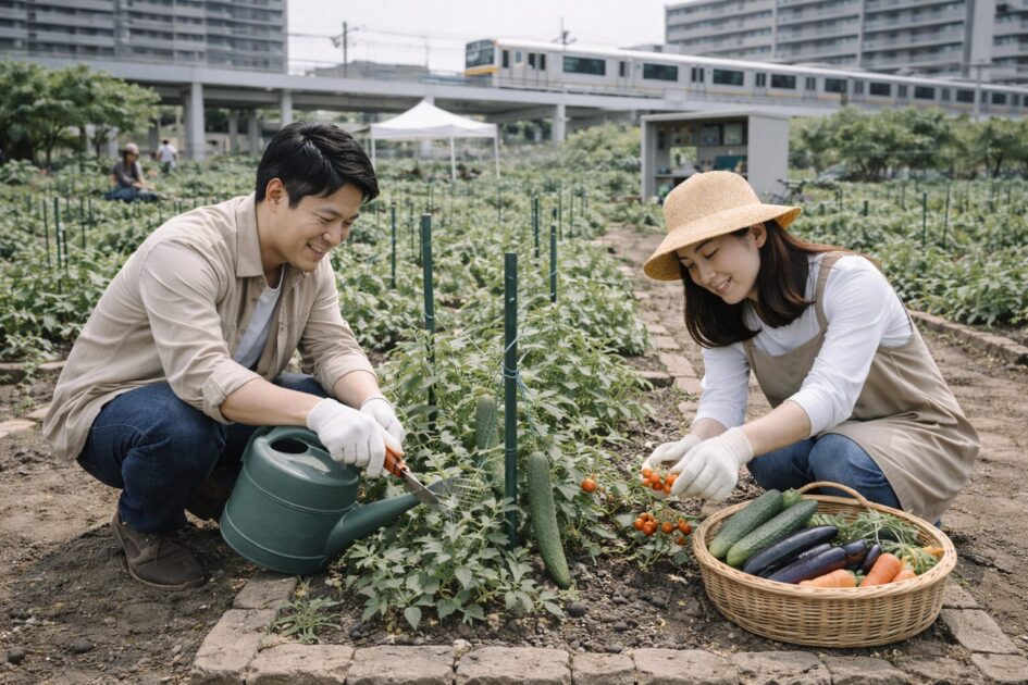 シェア畑港南台の料金と区画サイズ｜「2ウネ」でどれくらい育つ？